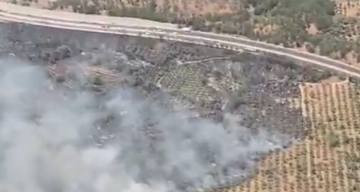 Muğla’da antik kenti yakınlarında yangın: Havadan ve karadan müdahale sürüyor
