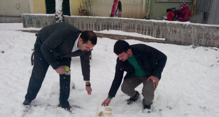 Aksaray’da Sokak Hayvanlarına Yemek Bırakıldı