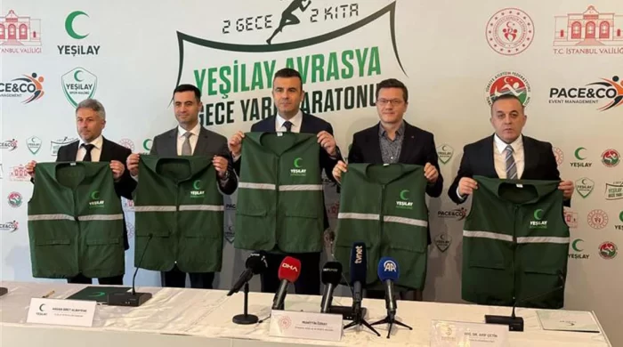 Yeşilay, gece startlı ilk kıtalararası maratona imza atıyor