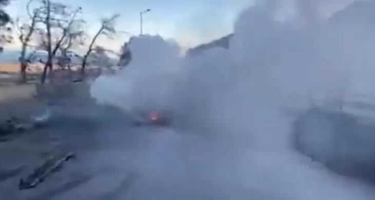 Zeytinburnu’nda Polisevinde yangın